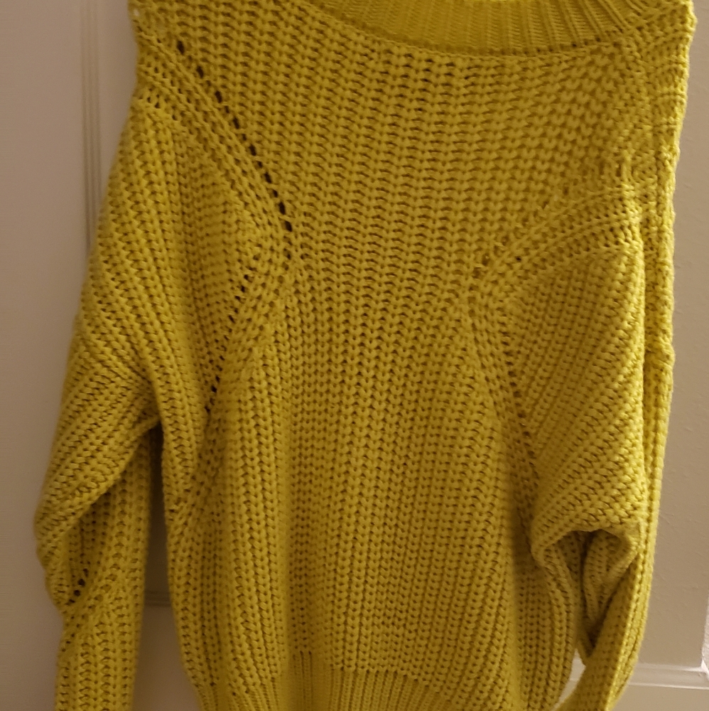 Neon green winter sweater
